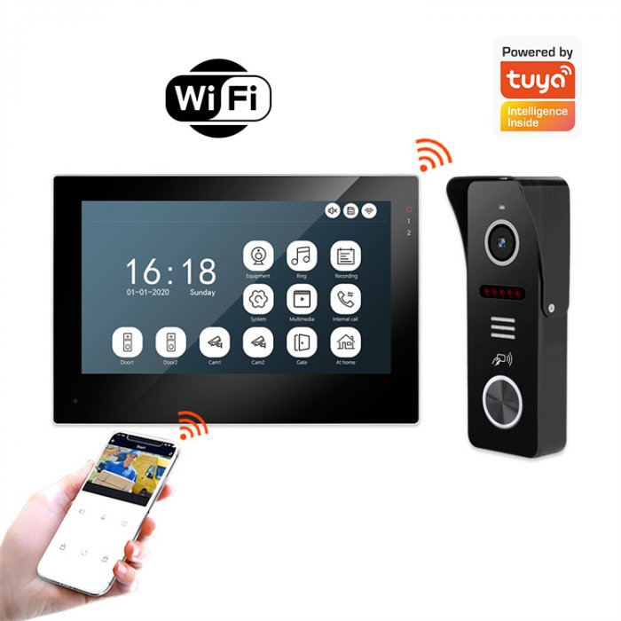 Новинка! Комплект відеодомофон WiFi + Ethernet Tervix Pro Line Smart Video Door Phone System