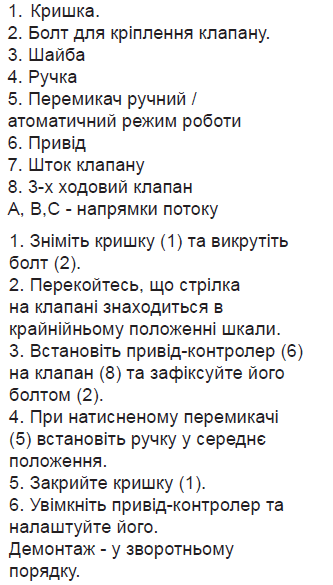 Електричне клапана RMV Tervix