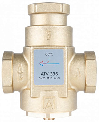 1633610 Термічний клапан AFRISO ATV 336, DN25, Rp 1" Kvs 9, 60 °C