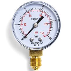355413 манометр Tervix Pro Line 100 0-10бар 1/2" рад.