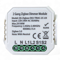 436121 Розумний вимикач - регулятор Tervix Pro Line ZigBee Dimmer (2 клавіші)