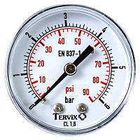 355512 манометр Tervix Pro Line 50 0-6 бар 1/4" акс.