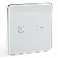 433031 Розумна сенсорна кнопка-вимикач Tervix Pro Line ZigBee Touch Switch (2 клавіші), на батар.