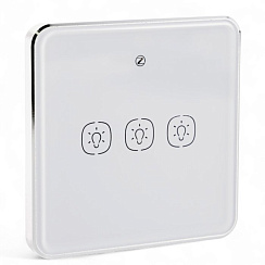438031 Розумна сенсорна кнопка-вимикач Tervix Pro Line ZigBee Touch Switch (3 клавіші), на батар.