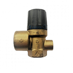 25200 Запобіжний клапан 2,5 бар 1/2"х3/4" з'єднання до манометру 1/4"