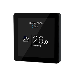 117150 Кімнатний сенсорний термостат з ZigBee управлінням Tervix Pro Line ZigBee TouchScreen Thermostat (підлога), чорний