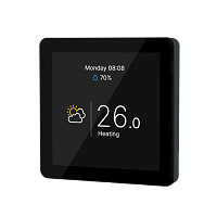 117150 Кімнатний сенсорний термостат з ZigBee управлінням Tervix Pro Line ZigBee TouchScreen Thermostat (підлога), чорний