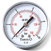 355613 манометр Tervix Pro Line 63 0-10 бар 1/4" акс.