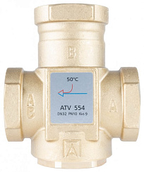 1655410 Термічний клапан AFRISO ATV 554, DN32, Rp 1¼" Kvs 9, 50 °C