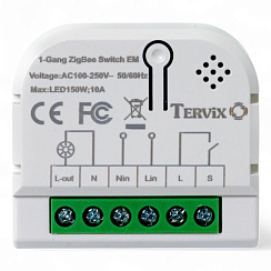 432121 Розумний вимикач Tervix Pro Line ZigBee Switch (1 клавіша / розетка)