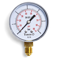 355112 манометр Tervix Pro Line 50 0-6 бар 1/4" рад.