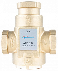 1633410 Термічний клапан ATV 334, DN25, Rp 1" Kvs 9, номінальна температура 50C